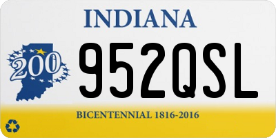 IN license plate 952QSL