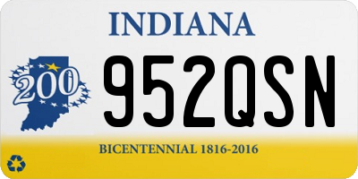 IN license plate 952QSN