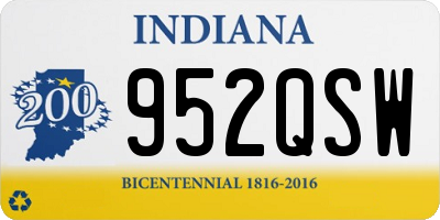 IN license plate 952QSW