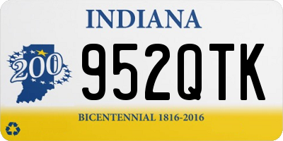 IN license plate 952QTK