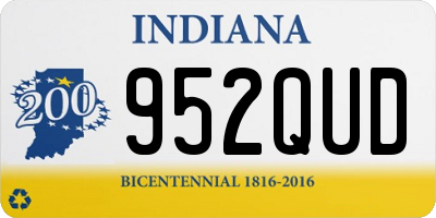 IN license plate 952QUD