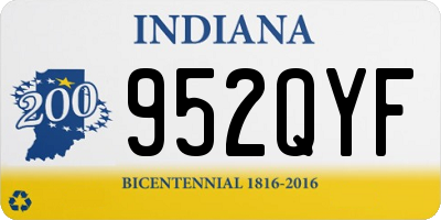 IN license plate 952QYF