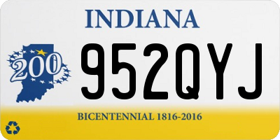IN license plate 952QYJ