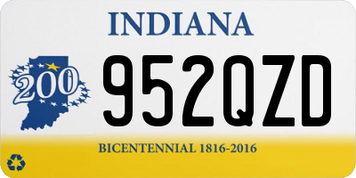 IN license plate 952QZD