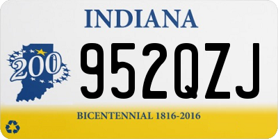 IN license plate 952QZJ