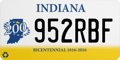 IN license plate 952RBF