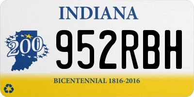 IN license plate 952RBH
