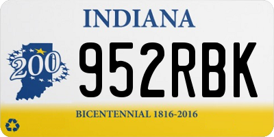 IN license plate 952RBK