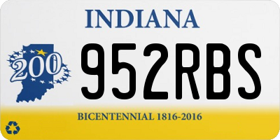 IN license plate 952RBS