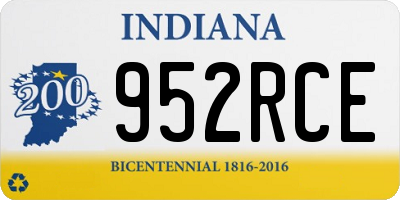 IN license plate 952RCE