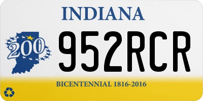 IN license plate 952RCR