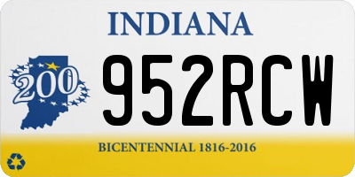 IN license plate 952RCW