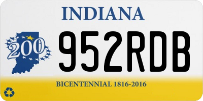 IN license plate 952RDB