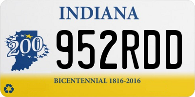 IN license plate 952RDD
