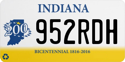 IN license plate 952RDH