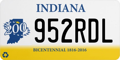 IN license plate 952RDL