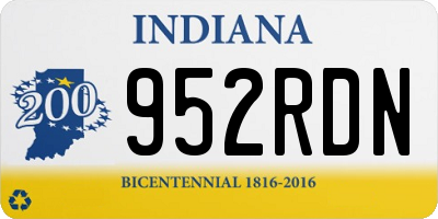 IN license plate 952RDN