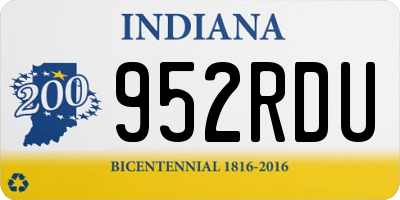 IN license plate 952RDU