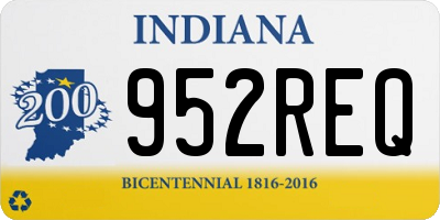 IN license plate 952REQ