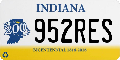 IN license plate 952RES