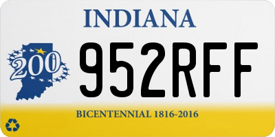 IN license plate 952RFF