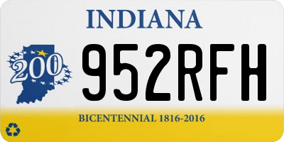 IN license plate 952RFH