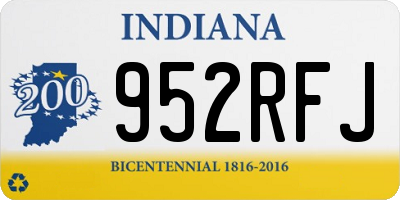 IN license plate 952RFJ