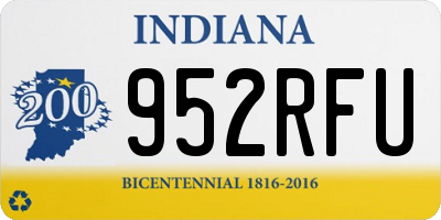 IN license plate 952RFU