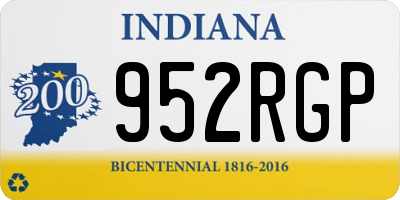 IN license plate 952RGP