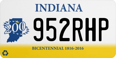 IN license plate 952RHP
