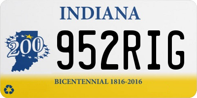 IN license plate 952RIG