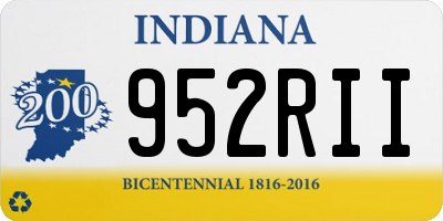 IN license plate 952RII