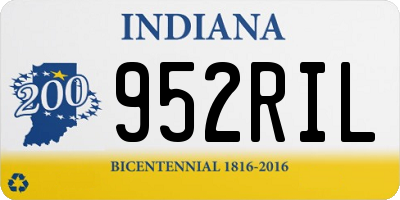 IN license plate 952RIL