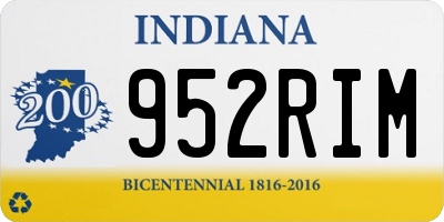IN license plate 952RIM