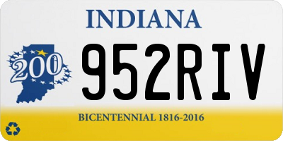 IN license plate 952RIV