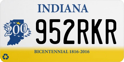 IN license plate 952RKR