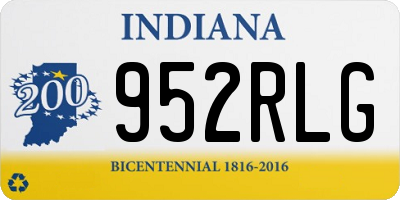 IN license plate 952RLG