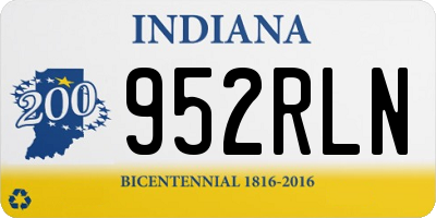 IN license plate 952RLN