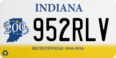 IN license plate 952RLV