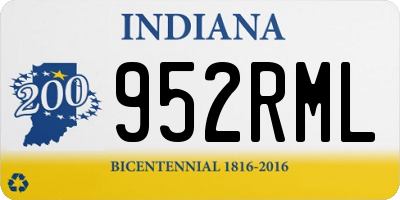IN license plate 952RML