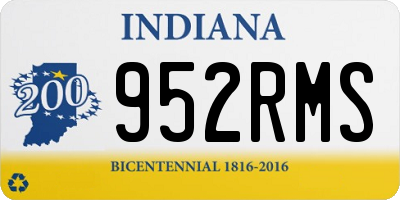 IN license plate 952RMS