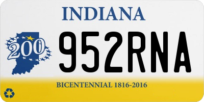 IN license plate 952RNA