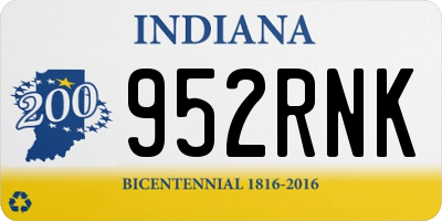 IN license plate 952RNK