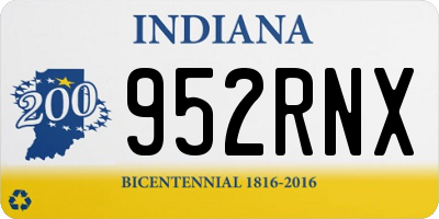 IN license plate 952RNX