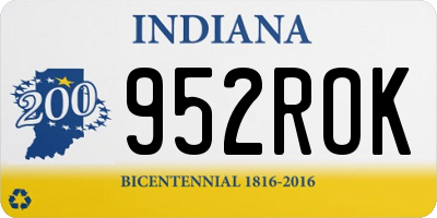 IN license plate 952ROK