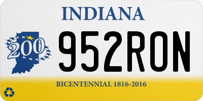 IN license plate 952RON