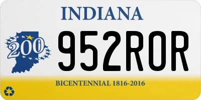 IN license plate 952ROR