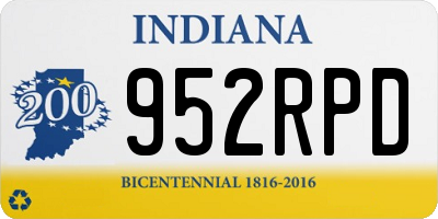 IN license plate 952RPD