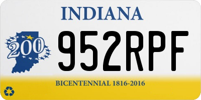 IN license plate 952RPF