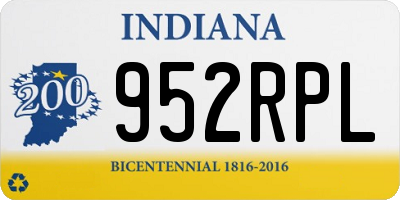 IN license plate 952RPL